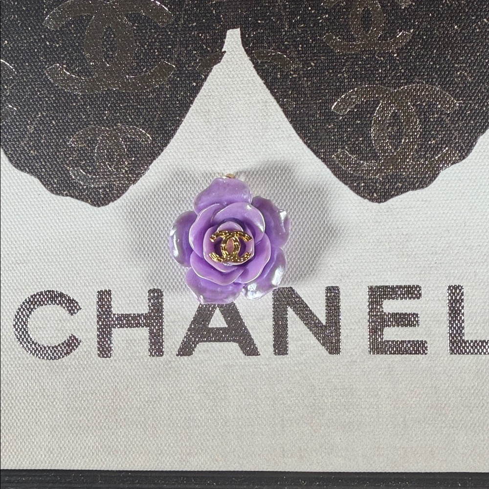 Stunning Upcycled CC Lavender Flower Pendant